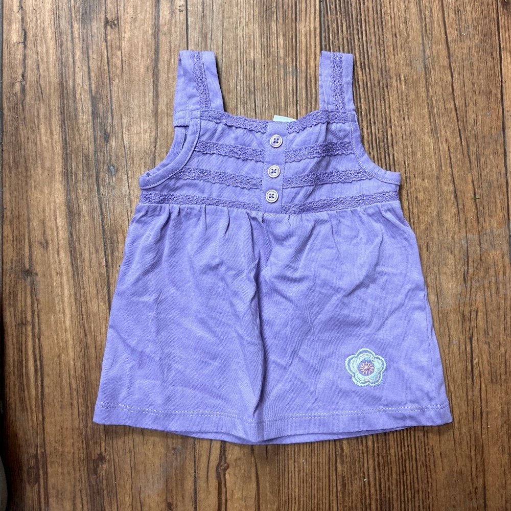 Smile 18/24m purple tank top